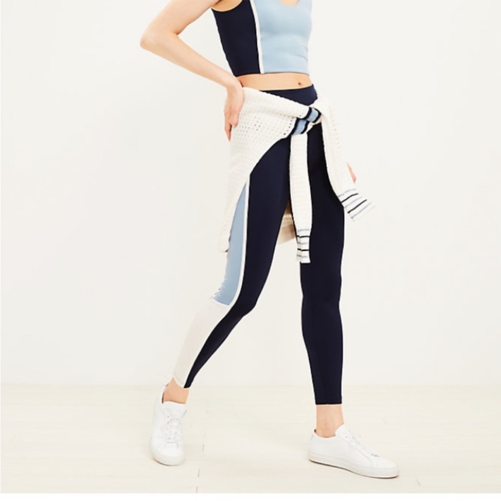 Lou & Grey Colorblock Feel Good Pocket Leggings NWOT